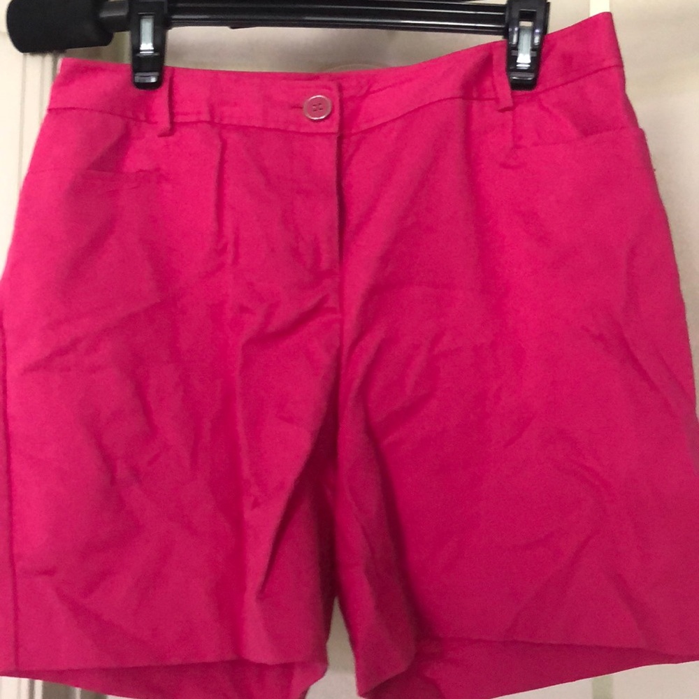 Hot pink linen shorts 6-in inseam Size 8